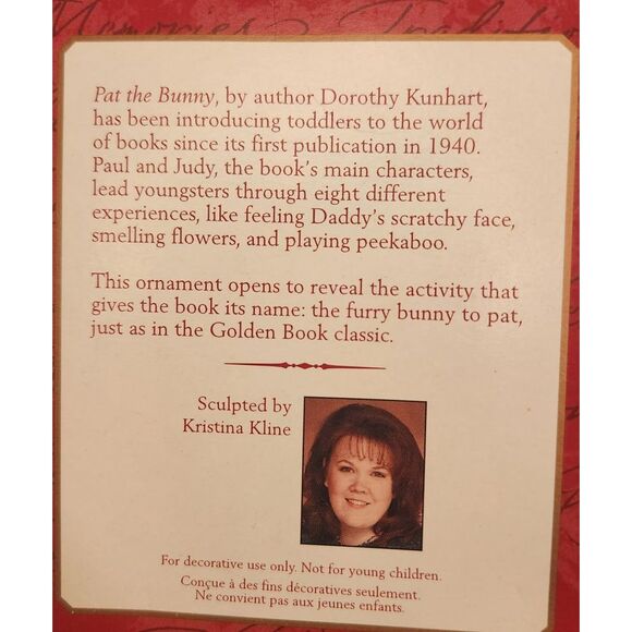 Pat the Bunny Vintage Hallmark Ornament - Picture 5 of 8